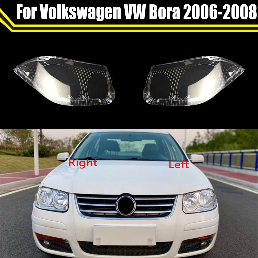 

Car Clear Headlight Cover Headlamp Lens Auto Shell Cover Transparent Lamp Shade Light Caps For Volkswagen VW Bora 2006 2007 2008