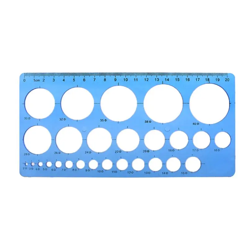 1PC Plastic Circles Geometric Template Ruler Stencil Drawing Tool Stationery for student K3KB