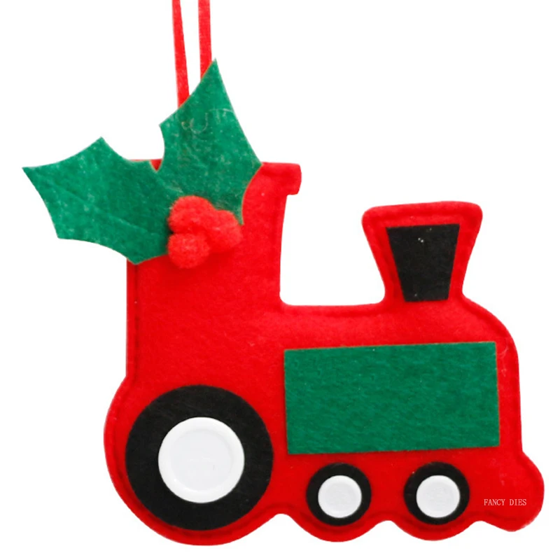 

2021 New Felt Christmas Train Ornament Cutting Dies Wooden Knife Die Compatible With Most Manual Die Cut Cutters