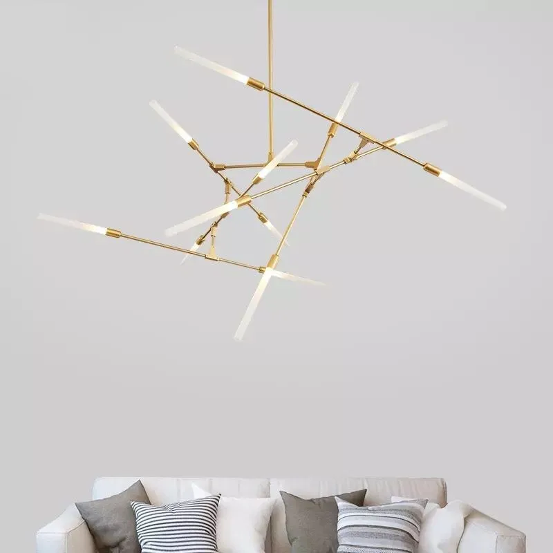 

12 Light G9 Led Chandelier Gold Branch Pendant Chandelier Lighting Fixtures For Living Room Lustre Luminaria Lamparas