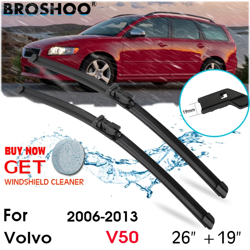 

Car Wiper Blade Front Window Windscreen Windshield Wipers Blades Push Button Auto Accessories For Volvo V50 26"+19" 2006-2013