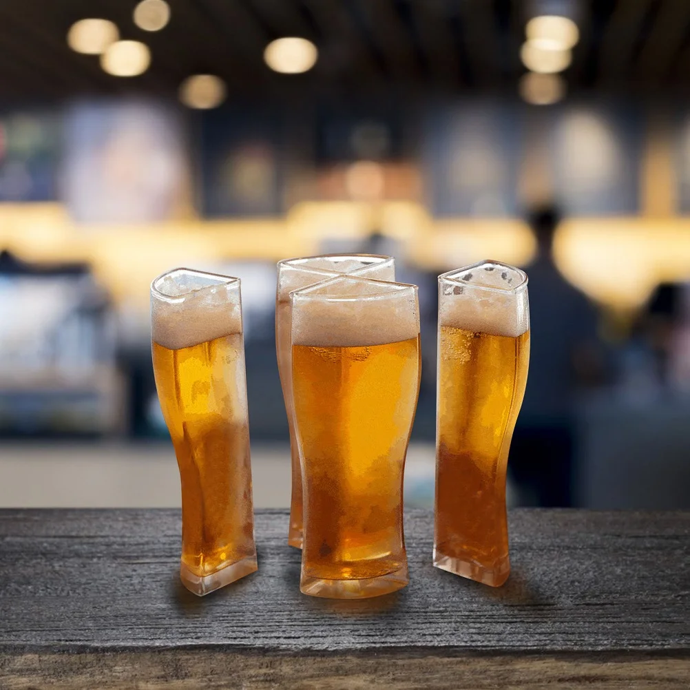 クリエイティブで楽しいビールジョッキ,4 in 1,アクリル,4個,パーティー,休暇,誕生日,飲み物用