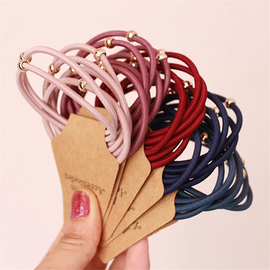 6PCS Women Elastic Hair Bands Scrunchie Ponytail Holder Organza Hairbands Set Hair Ropes Ties Girls Hair Accessories