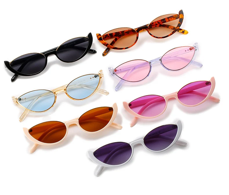 OEC CPO Kleine Rahmen Cat Eye Sonnenbrille Frauen Niet Vintage Shades Sonnenbrille Weibliche Mode Brillen Retro Brillen UV400 – Detail 3