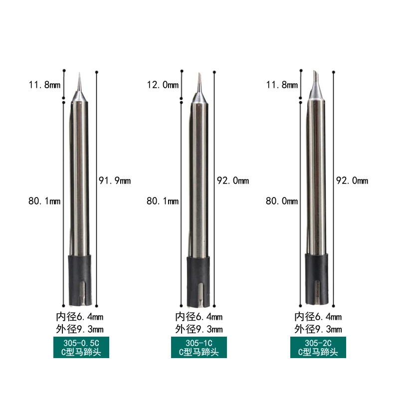 5Pcs QUICK 303D ตะกั่ว-ฟรี Soldering Station Tips 305-K 305-SK 305-2C 305-3C 305-I, 305-J 305-2.4D Tip