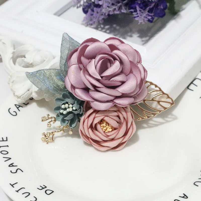 10 teile/satz mischen Stoff Blumen Simulation Blumen kopf Dekoration Blumen für DIY Zubehör – Detail 29