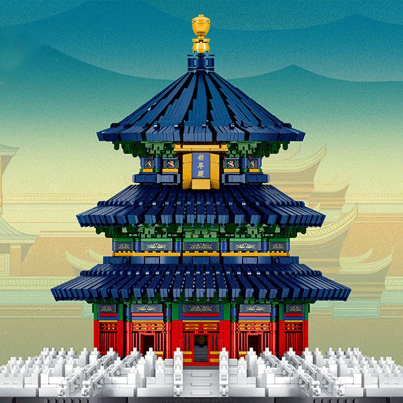 MOULD KING 22009  World Architecture style China Temple of Heaven Model Building Blocks Assembly Bricks Kids DIY Toys Gifts