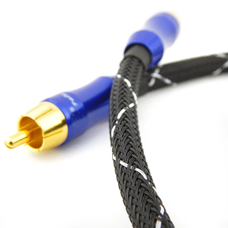 HIFI كابل الصوت 75ohm الرقمية محوري خط DAC إشارة سلك Belden الباردة الصحافة RCA مكبر للصوت كابل