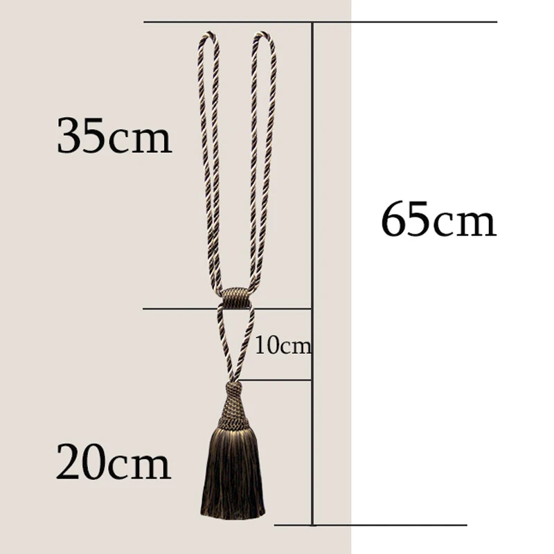 1Pc Tassel Curtain Tieback Home Decoration Gold Curtain Holder Hold Back Hanging Ball Tassels for Living room Accessories