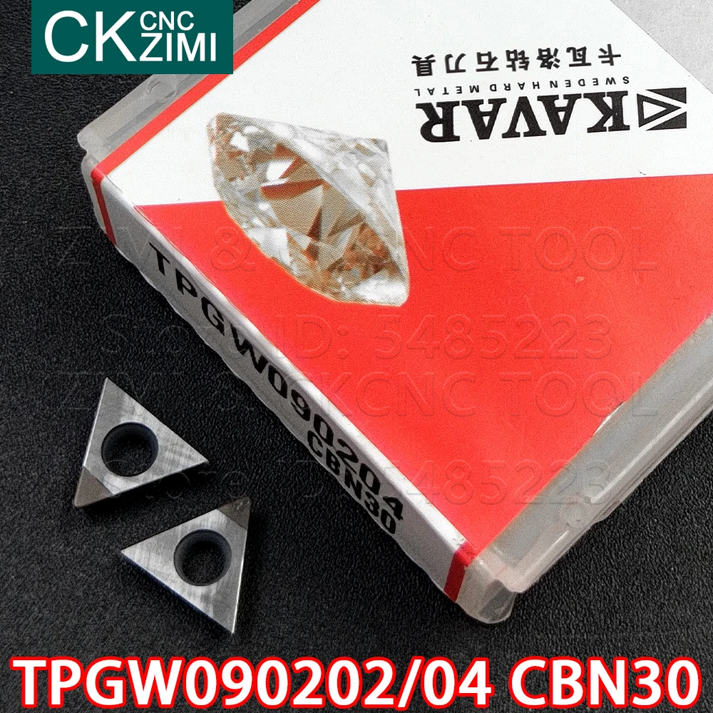 Ferramentas de torno cnc tpgw090202 cbn30, tpgw090204 cbn30 inserções de lixo de boro cúbico, inserção externa de torno para aço endurecido