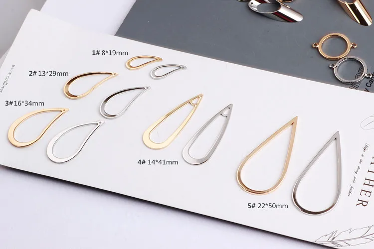 Diy minimalist geometric copper earring stud earrings accessories double hole circle link drop earrings jewelry materials
