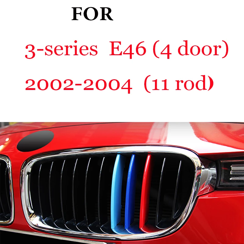 3Pcs Kühlergrill Trim Streifen Für BMW Serie 1 2 3 4 5 6 7 8X1 X2 X3 X4 X5 X6 X7 Z4 E46 E90 F30 E60 E81 F20 F45 F36 F10 F48 F25