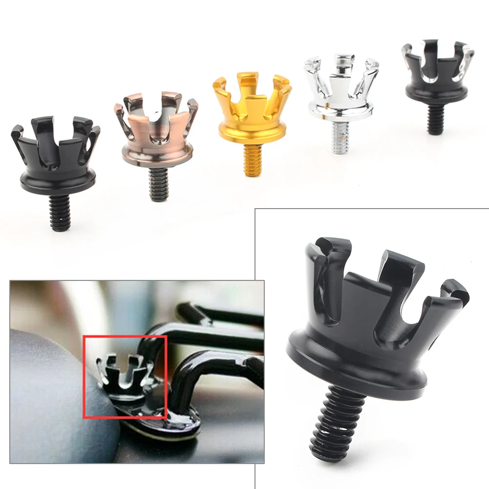 Universal For Harley Davidson All Models Motorcycle Imperial Crown Style Rear Seat Bolt Tab Screw Mount CNC Aluminum