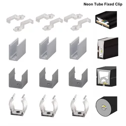 10-100 pces led tubo de néon clipe fixo ws2812b ws2811 ws2813 sk6812 flexível led strip luz sílica gel macio suporte do tubo da lâmpada