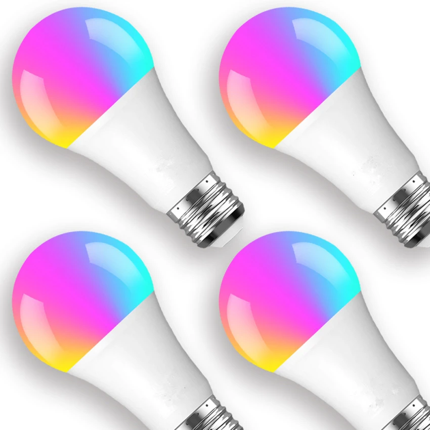 RGBW WiFi Smart Light Bulb 9W 10W E27 RGB A60 A70 LED Bulb Dimmable Color Changeable Alexa Compatible Tuya Smart Life APP Google