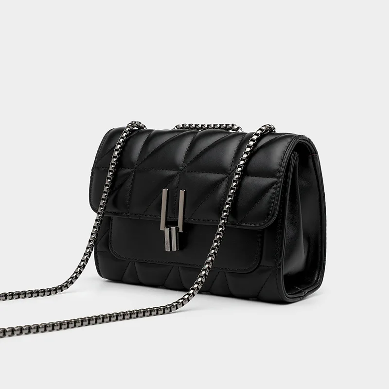 Bolsos genuinos de diseñador de lujo para mujer, bolsos de cuero con cadena para mujer, bolso de hombro para mujer, nuevos bolsos de mensajero informales a la moda para mujer