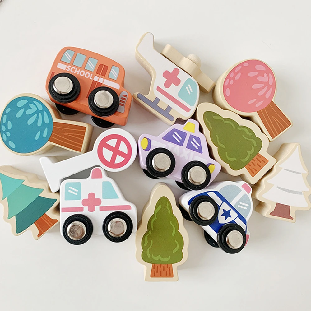 DIY 115Pcs/set Kids Colour Wooden Building Block City Traffic Geometric Shade Educational Children's Toys for Boys Girls Baby