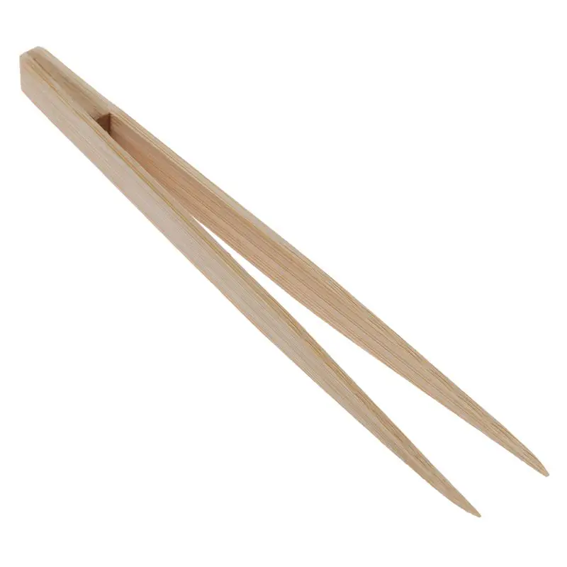 Pointy Tip Bamboo Straight Tweezer Tea Tong Handy Tool
