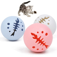 3pcs Cat Ball Toys LED Light Electronic Rolling Ball Funny Toy Cat Interactive Ball Toy Catnip with Bell for Kitten Cats