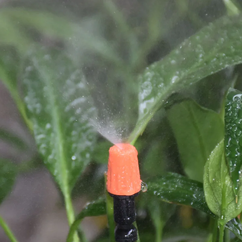 1/4 Inch Fog Nozzle Gray Atomizing Nozzle With Barbed Greenhouse Misting Watering Irrigation For 4/7mm Hose 15 Pcs