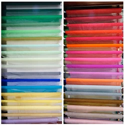 50 Colors Wedding Dress Fabric Silk Organza Fabric 100% Mulberry Thin Smooth Fabric Natural