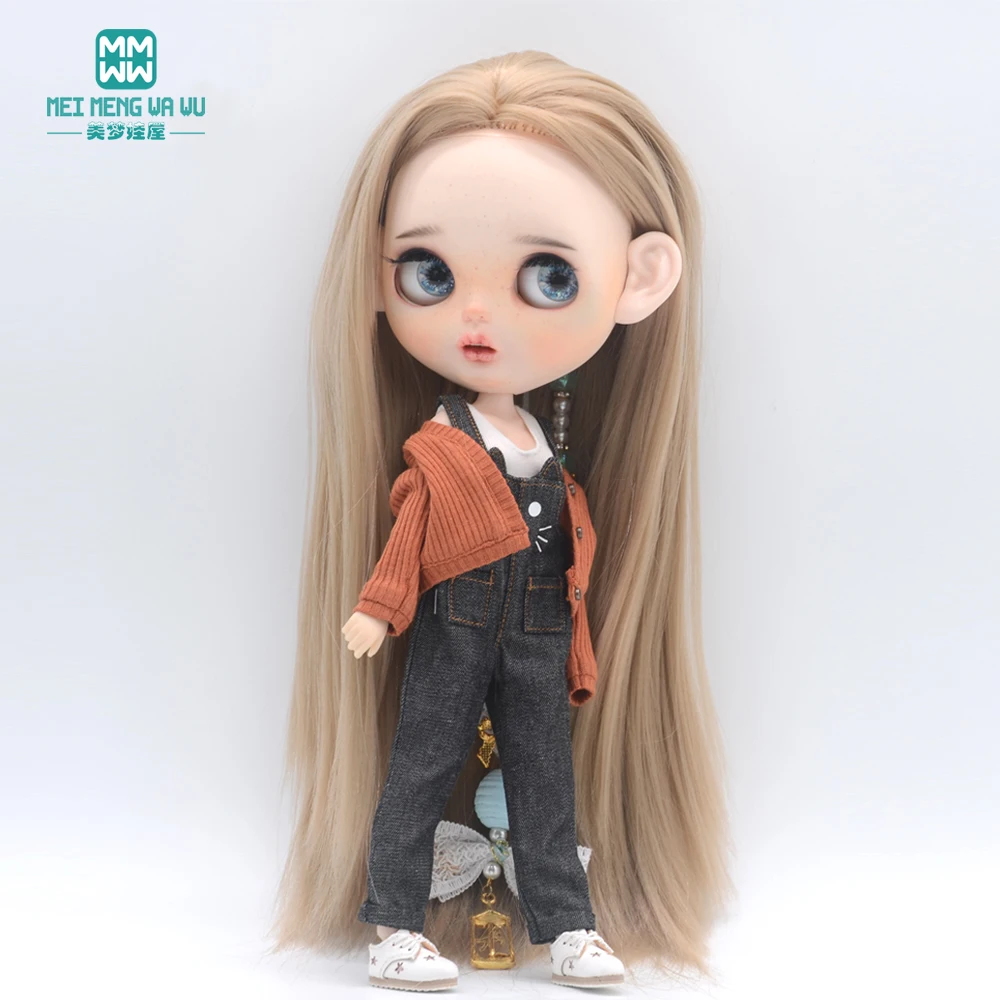 Kleidung für Puppen, passend für Blyth Azone OB22 OB24, Puppenzubehör, modische Jacke, Strickjacke, Minirock, Hemd – Detail 4