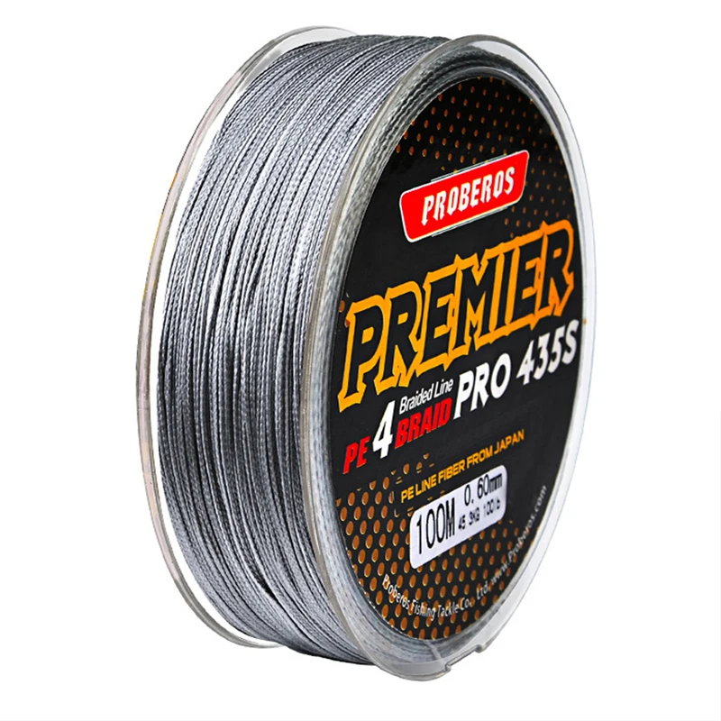 PE Braided Gray 100MFishing Line 4 Strands 10 50 100 LB Pound Fish Wire Spider String Lake String Carp Australian pesca