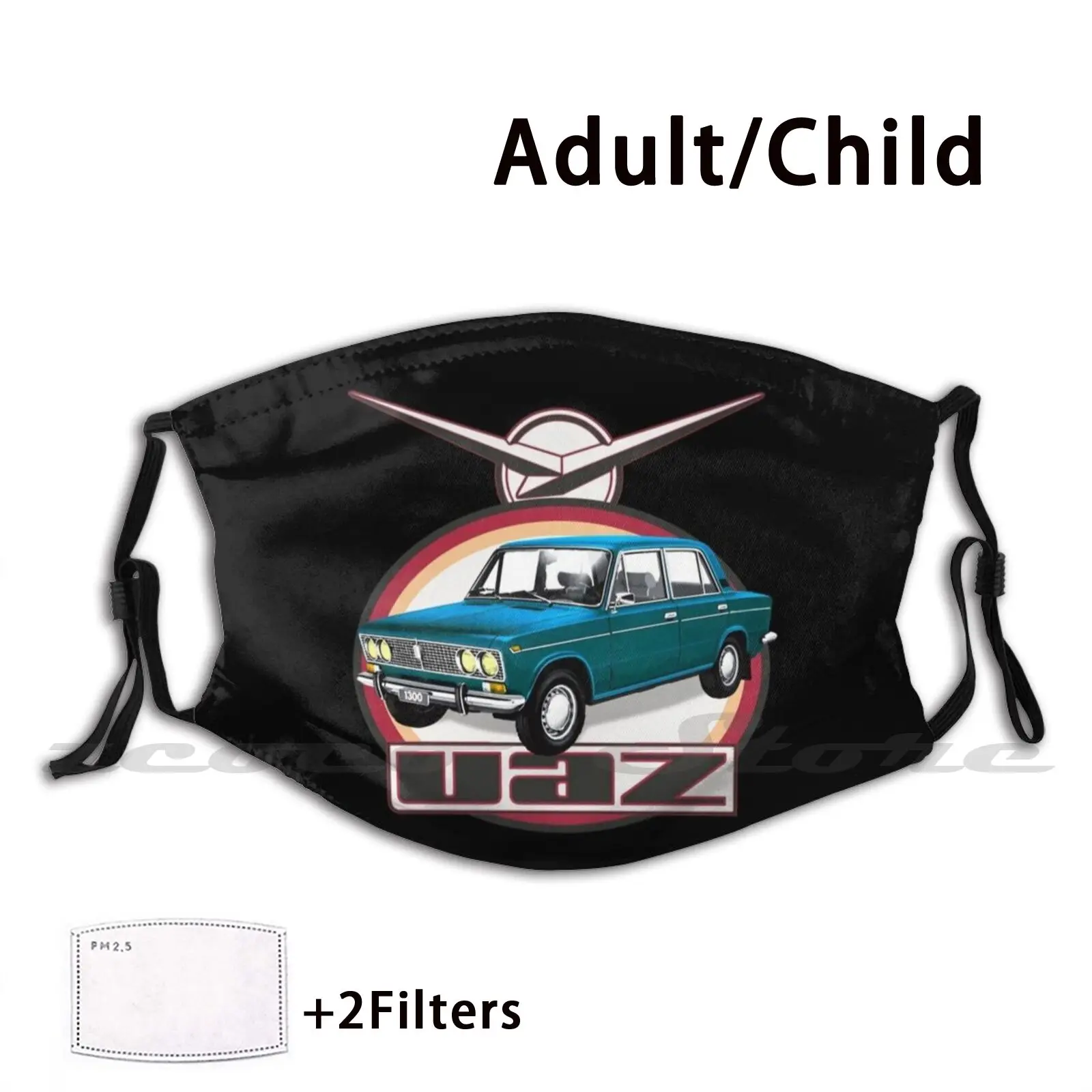 

Avtovaz 2103 ( On Black ) Washable Trending Customized Pm2.5 Filter Mask Off Road Car Geeky Funny 4X4 Russian Vaz Autovaz Lada