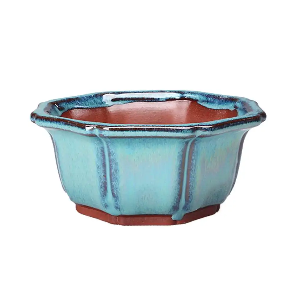 Doniczki Bonsai w stylu chińskim oddychające kamionki doniczki Bonsai z otworami w stylu chińskim Bonsai szkolenia doniczki wyroby ceramiczne