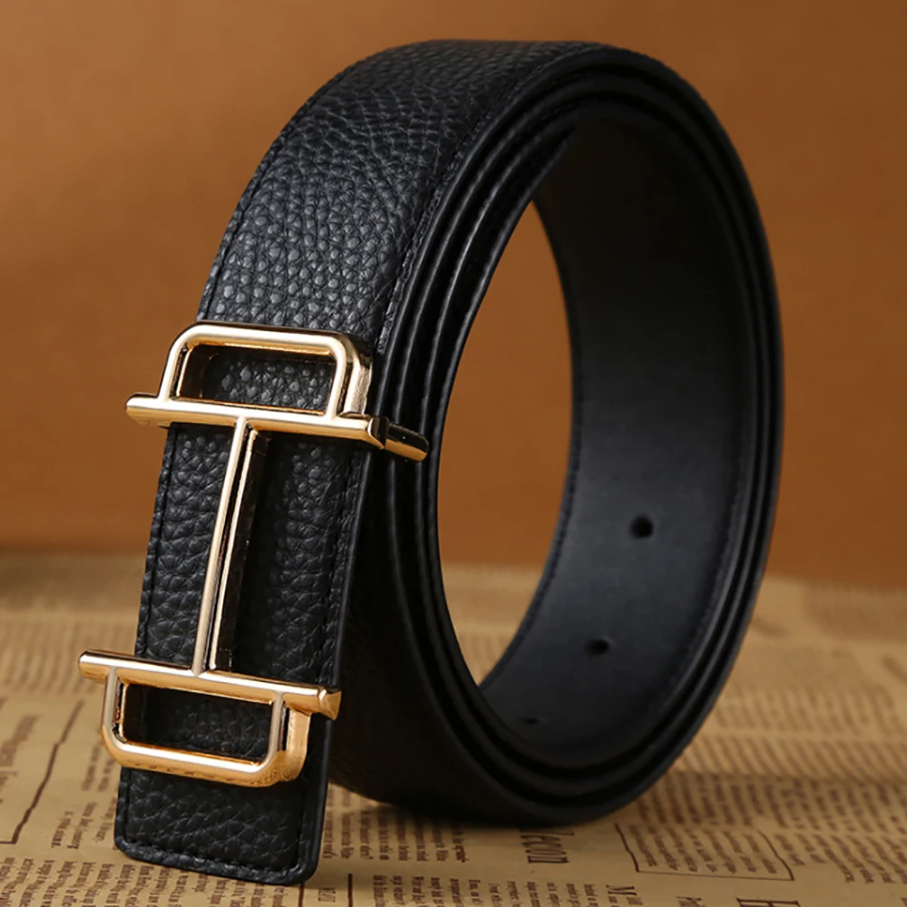 Echain Vintage Designer Double G Belts Men High Quality Male Women Genuine Real Leather Dress Strap H Belt for Jeans