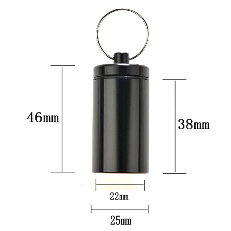 Mini Metal Waterproof Alloy Pill Box Case Bottle Drug Holder Container Keychain Medicine Box Health Care For Travel