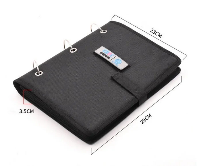 Embroidery Patch Collection Display Book with Detachable Metal Buckle PVC Armband Finishing Storage Hanging Bag for Posters