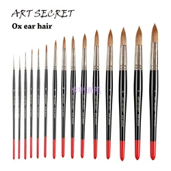 Artsecret High-Grade 26OX Cow/Ox Ear Hair Single Acrylic&Oil Brush Wood Rod Art Artist Tools Supplies