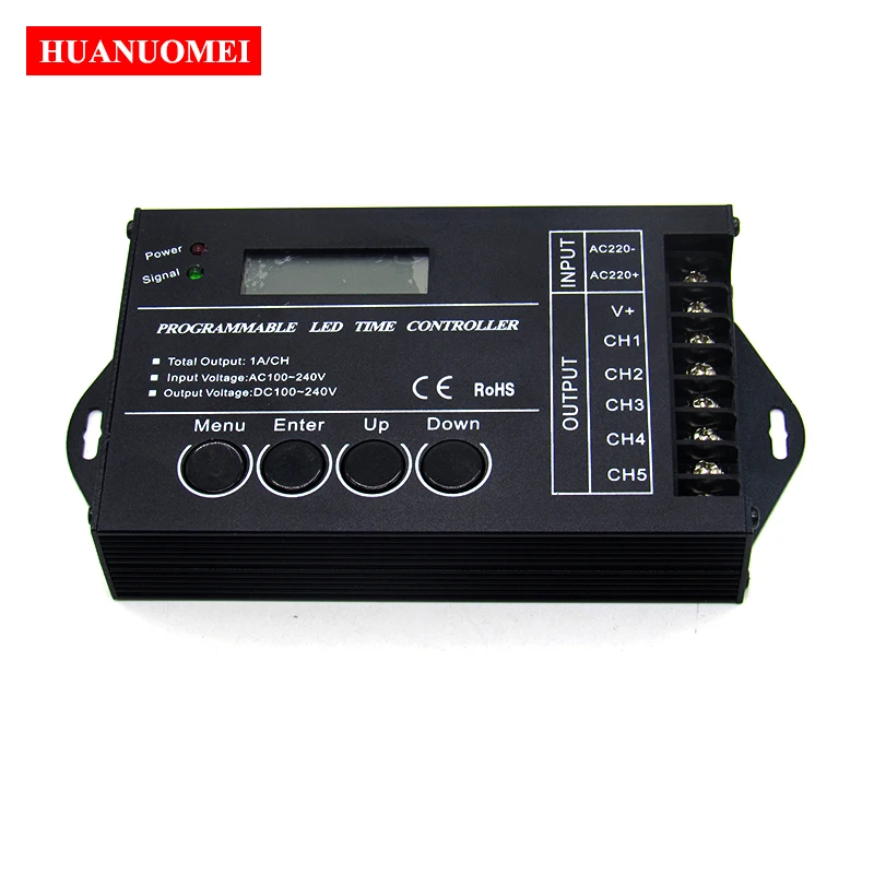 TC420/TC421/TC423 Programmable Time LED Controller Aquarium Lighting Timer TC420 RGB/Single Color LED Dimmer 5Channels Output