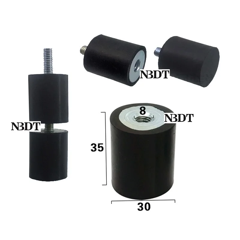 4Pcs/Lot Black Furniture Instrument Machine Barrel Plastic Rubber Feet M8 Thead Bolt Leveling Connecting Unit