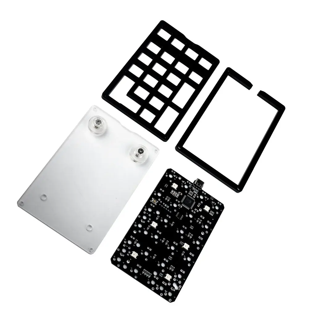 Teclado mecánico PCB programable para LOL Photoshop, teclado numérico sin Hotswap, RGB, 21, 23, 24, a través de NumPad QMK, 20%