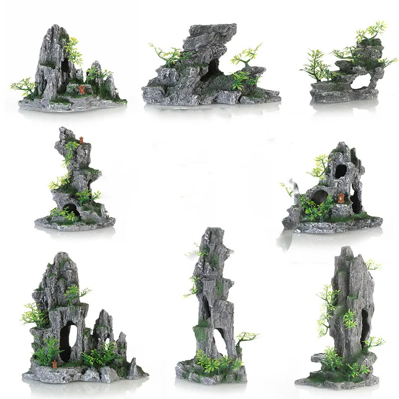 1pcs Fish Tank Decoration Rockery Simulation Rockery Artificial Stone Aquarium Fish Tank Accessories