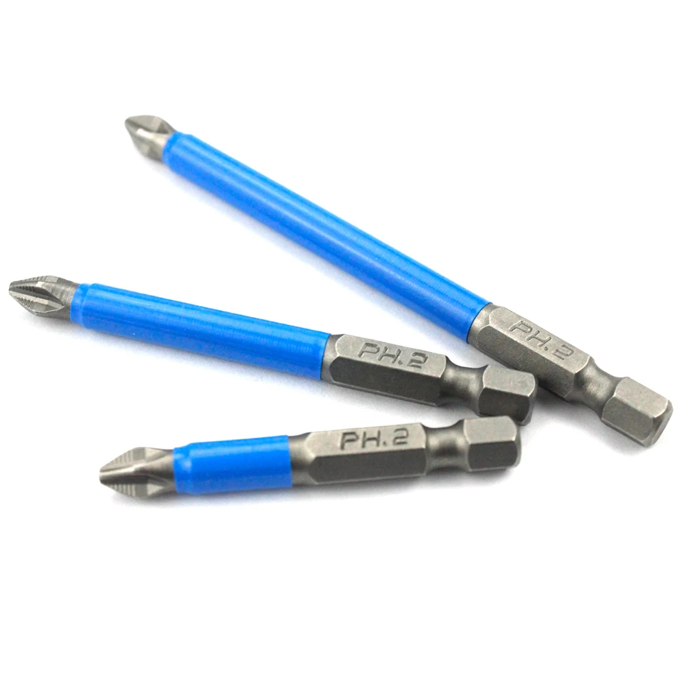 1Pc 25Mm-150Mm 1/4 "Hex Shank เหมาะกับแม่เหล็ก PH2ยาวไฟฟ้า ARC ไขควง Bits exactness เดี่ยว Phillips Cross Head