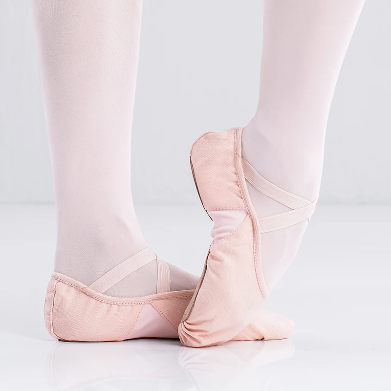 Baskets de danse et de Ballet pour filles, chaussures de gymnastique en tissu élastique