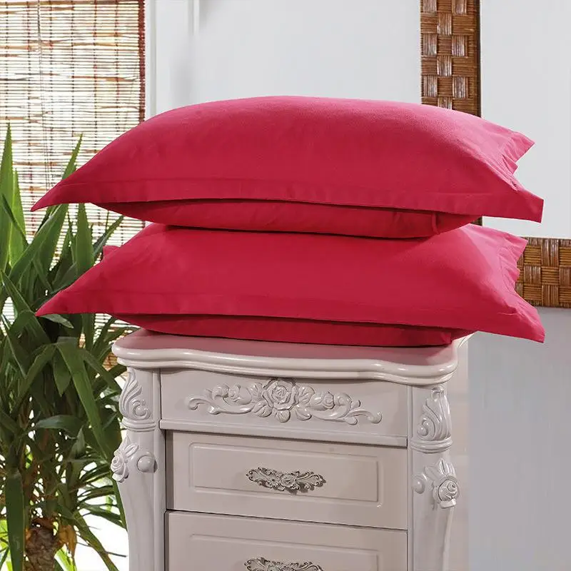 2 Piece Pillow Case Cover Jade Color Brief Style 100% Polyester Pillowcases Bedroom Use Pillow Cases 48cm*74cm