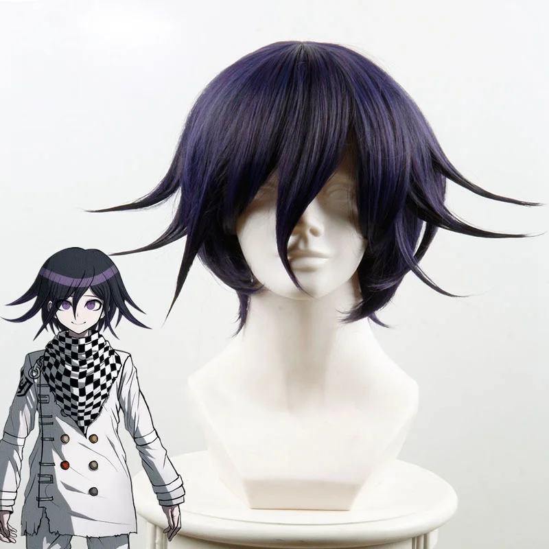 

Styled High Quality New Danganronpa V3 Koukichi Kokichi Ouma Wig Heat Resistant Synthetic Hair Costume Cosplay Wigs + Wig Cap