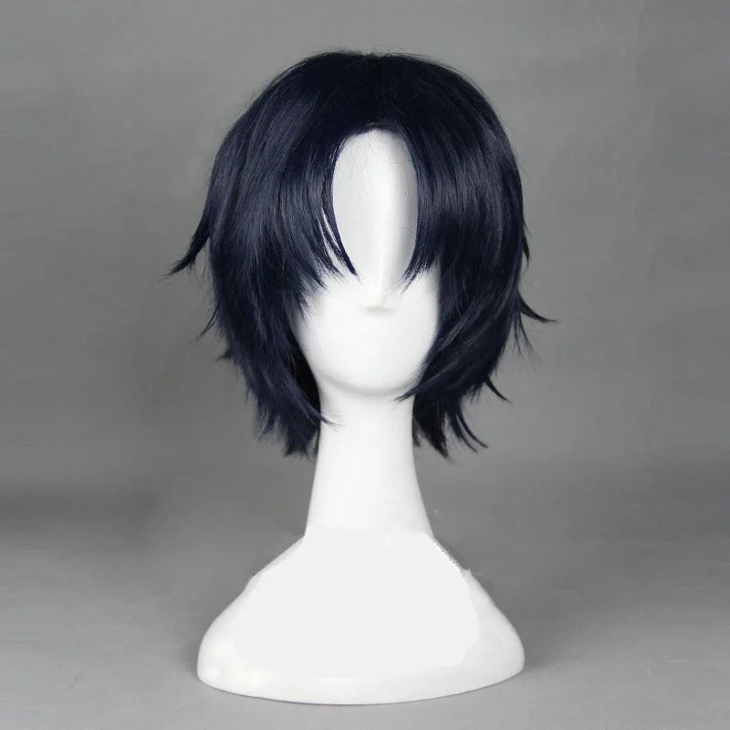 

Seraph of The End Guren Ichinose 30cm Short Straight Navy Blue Cosplay Wig High Quality Heat Resistant Synthetic Wigs+ Wig Cap