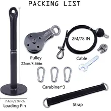 Home Gym Pulley System Load Pin Triceps Rope #5