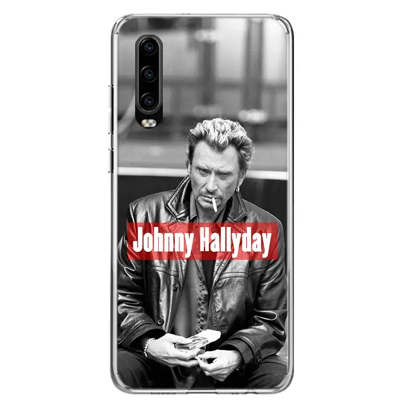 Johnny Hallyday Music Black Phone Case For Huawei P50 Pro P40 P30 Lite P20 P10 Coque Mate 10 Lite 20 30 Pro 40 Cover Capa Shell