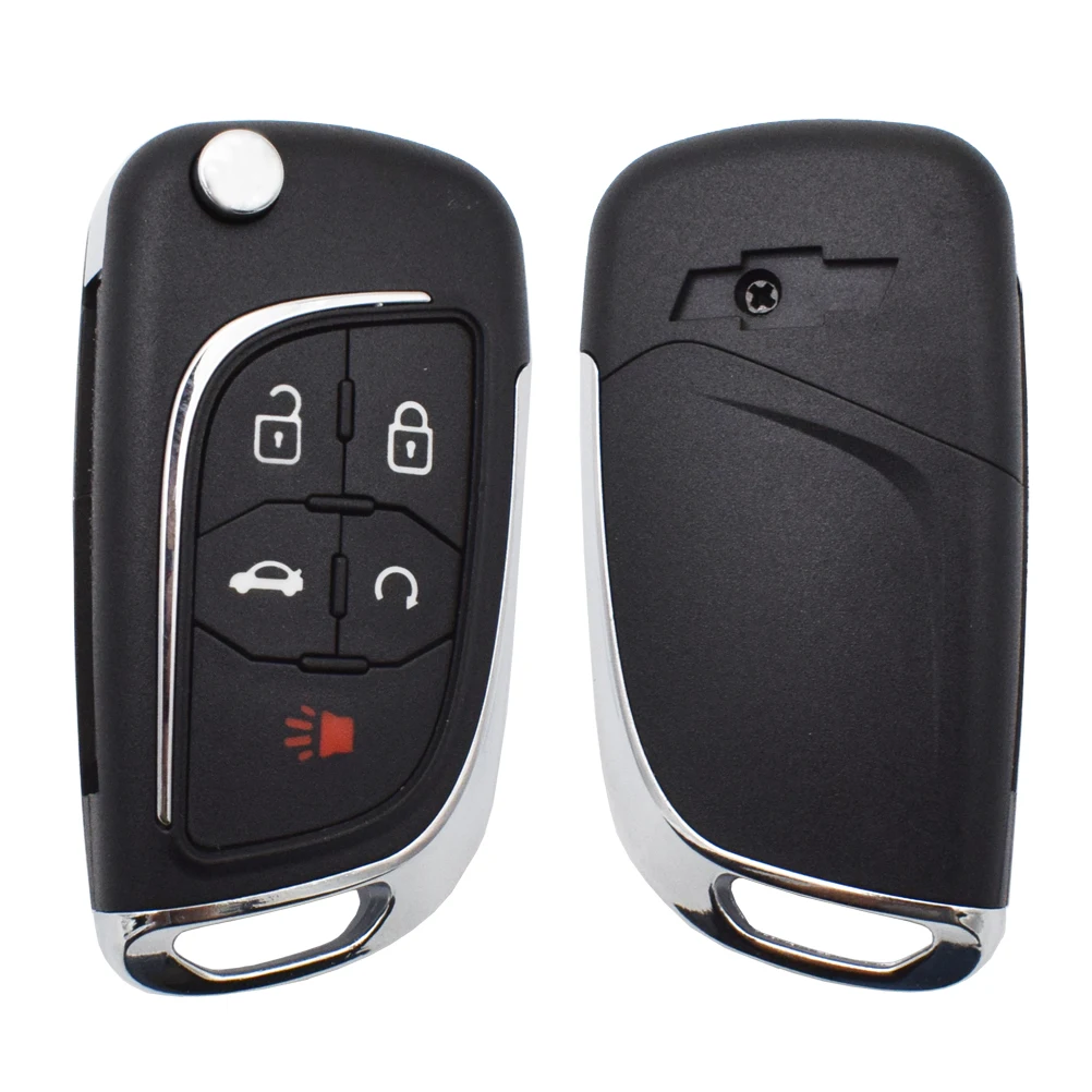 Modified Folding Flip Car Remote Control Key Shell Case For Chevrolet Equinox Malibu Cruze Impala Sonic Camaro Caprice 5 Button