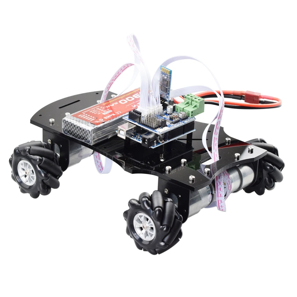 5KG 4WD Mecanum Wheel Robot Car Chassis Kit Omni Directional Platform with 4pcs 12V Speed Encoder Motor for Arduino Rasbperry Pi