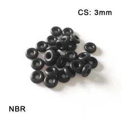 Guarnizione o-ring NBR 10 pezzi CS spessore 3mm guarnizione in gomma nitrilica Butadiene diametro esterno OD9mm ~ 36mm rondella resistenza all'olio