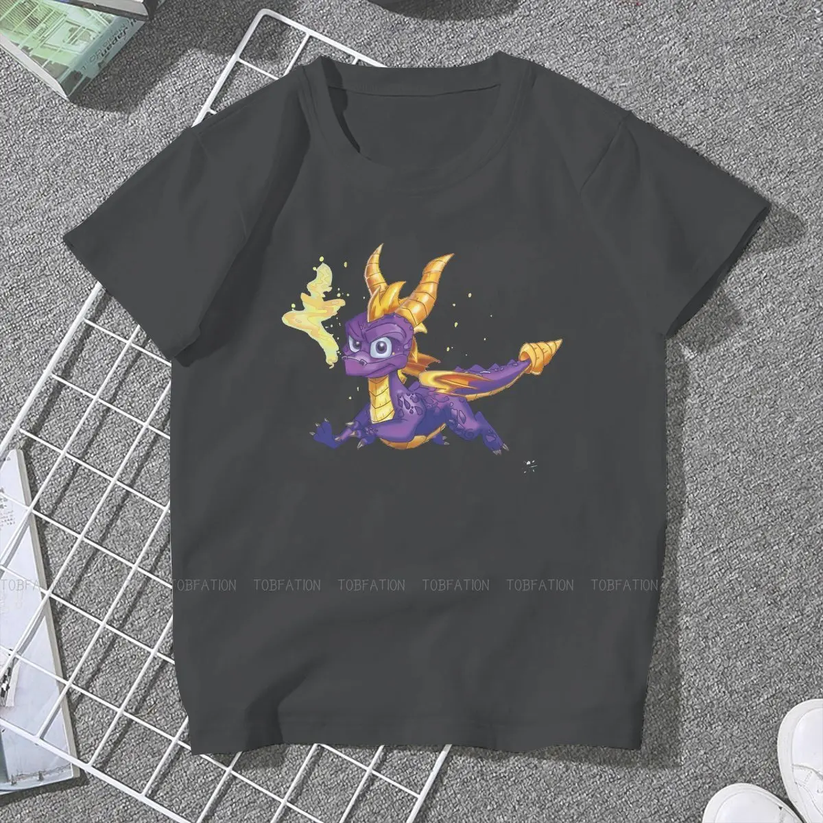 Glide Back Into Nostalgia Girls Women T-Shirt Spyro the Dragon Game Blusas Harajuku Casual Short Sleeve Vintage Oversized Tops