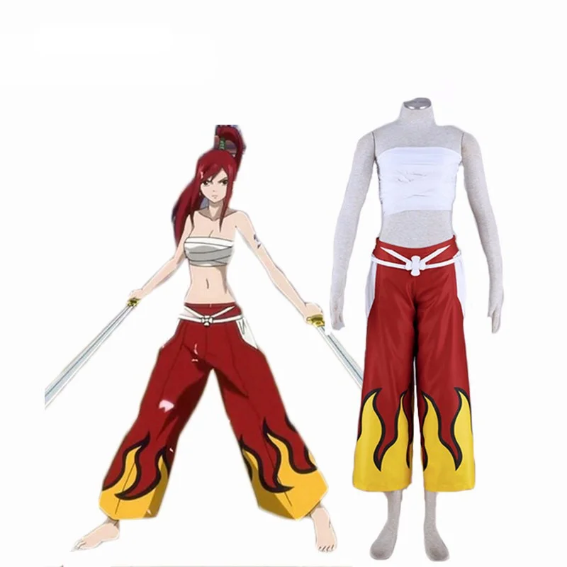 

Fairy Tail Titania Erza Scarlet Fairy Blades Anime Uniform Cosplay Costume For Halloween Customize