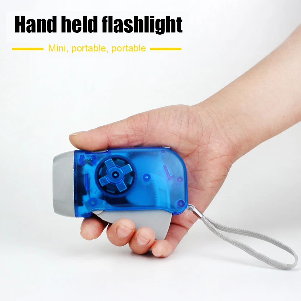 Mini Portable Power Generation Promotion Gifts Outdoor 3 Led Hand Pressing Hand Crank Dynamo Torch Flashlight